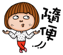 Crazy girl's-foolish sticker #15785252