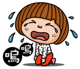 Crazy girl's-foolish sticker #15785257