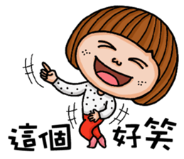 Crazy girl's-happy sticker #15786026