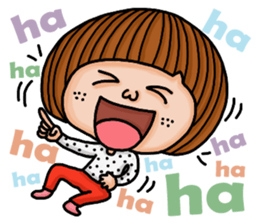 Crazy girl's-happy sticker #15786028