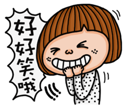 Crazy girl's-happy sticker #15786032