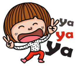 Crazy girl's-happy sticker #15786034