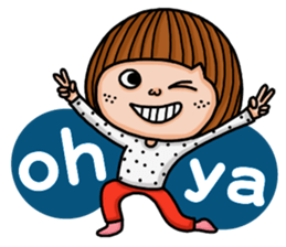 Crazy girl's-happy sticker #15786036
