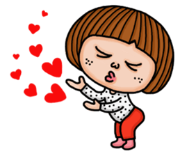 Crazy girl's-happy sticker #15786038