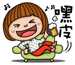 Crazy girl's-happy sticker #15786041