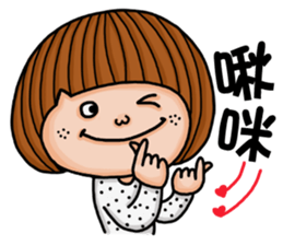Crazy girl's-happy sticker #15786043