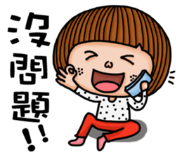 Crazy girl's-happy sticker #15786044