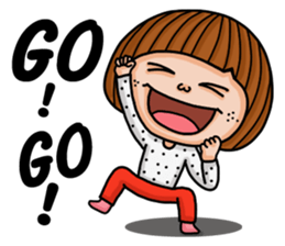 Crazy girl's-happy sticker #15786051