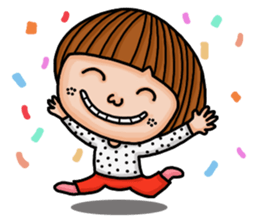 Crazy girl's-happy sticker #15786059