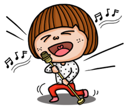 Crazy girl's-happy sticker #15786060