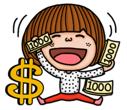 Crazy girl's-happy sticker #15786061