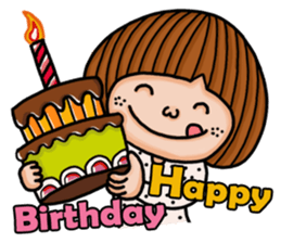 Crazy girl's-happy sticker #15786062