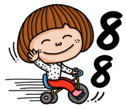 Crazy girl's-happy sticker #15786065