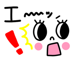 There are eyelashes sticker. sticker #15787272