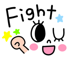 There are eyelashes sticker. sticker #15787282