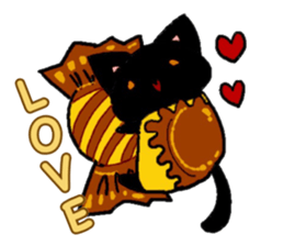 cat and pudding sticker #15791471