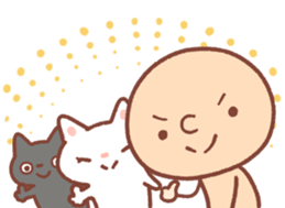 BONBON-ZIN with White cat & Black cat sticker #15791650