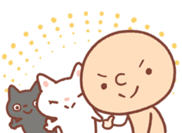 BONBON-ZIN with White cat & Black cat sticker #15791650