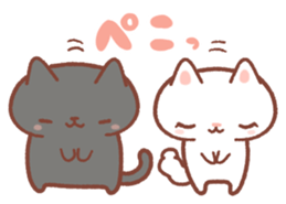 BONBON-ZIN with White cat & Black cat sticker #15791654