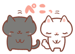 BONBON-ZIN with White cat & Black cat sticker #15791654