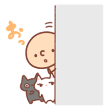 BONBON-ZIN with White cat & Black cat sticker #15791671