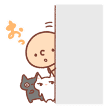 BONBON-ZIN with White cat & Black cat sticker #15791671