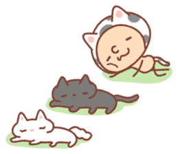 BONBON-ZIN with White cat & Black cat sticker #15791688