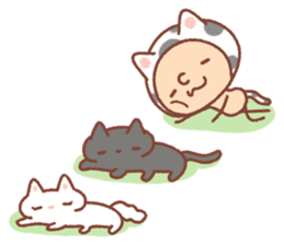 BONBON-ZIN with White cat & Black cat sticker #15791688