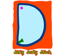 Alphabet kun Sticker sticker #15792381