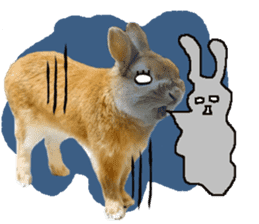 Mr MOQ the Rabbit version.2 sticker #15792623