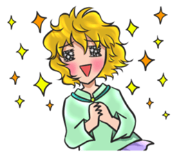 light & dark girl sticker #15794290