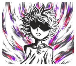 light & dark girl sticker #15794291