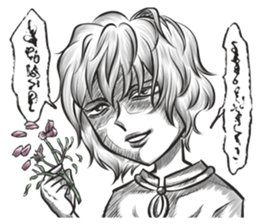 light & dark girl sticker #15794293
