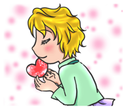 light & dark girl sticker #15794296