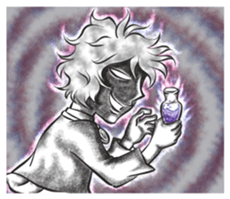 light & dark girl sticker #15794297