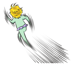 light & dark girl sticker #15794300