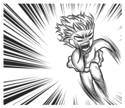 light & dark girl sticker #15794301
