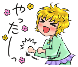 light & dark girl sticker #15794302