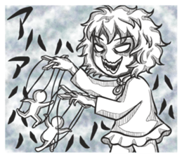 light & dark girl sticker #15794303