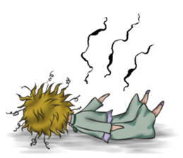 light & dark girl sticker #15794305