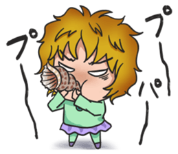 light & dark girl sticker #15794311