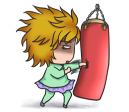 light & dark girl sticker #15794319