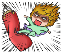 light & dark girl sticker #15794320
