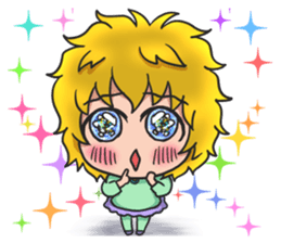 light & dark girl sticker #15794322