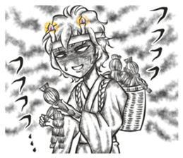 light & dark girl sticker #15794328