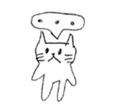 White cat sticker! sticker #15794665