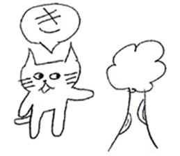 White cat sticker! sticker #15794677