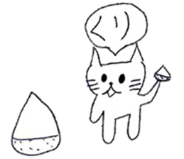 White cat sticker! sticker #15794678