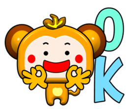 Happy little monkey. Part 2 sticker #15795497