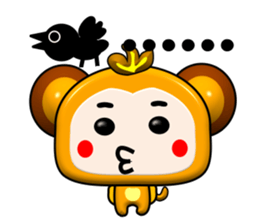 Happy little monkey. Part 2 sticker #15795504